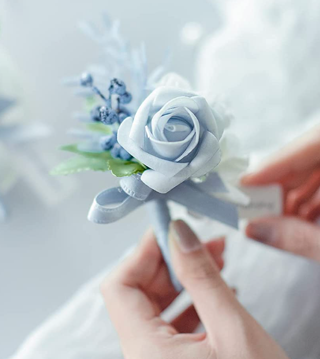 Dusty Blue Boutonniere