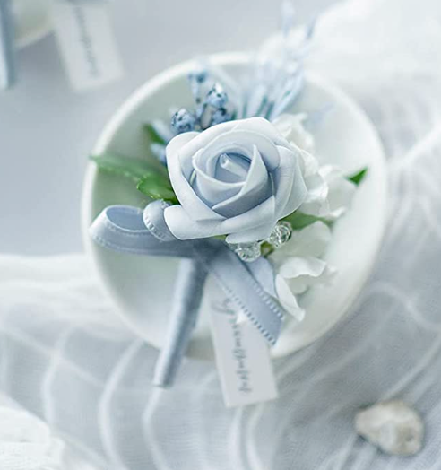 Dusty Blue Boutonniere