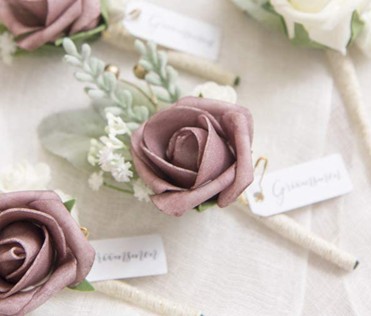 Dusty Pink Boutonniere