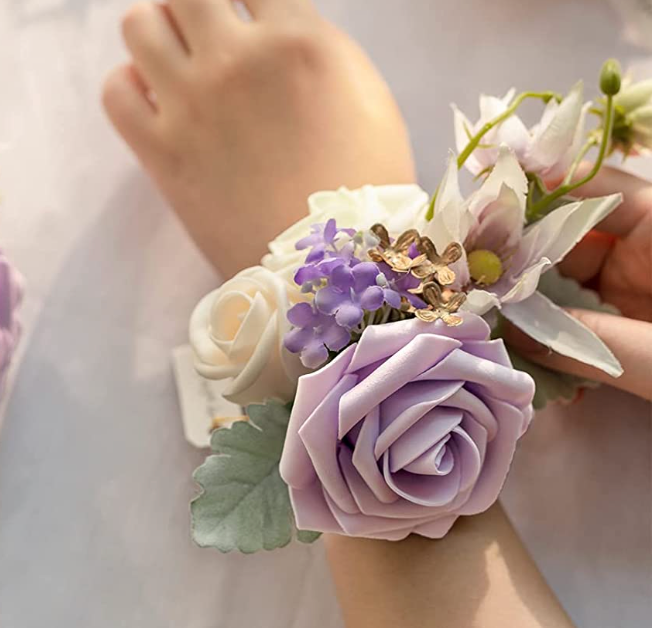 Lilac & Cream Corsage