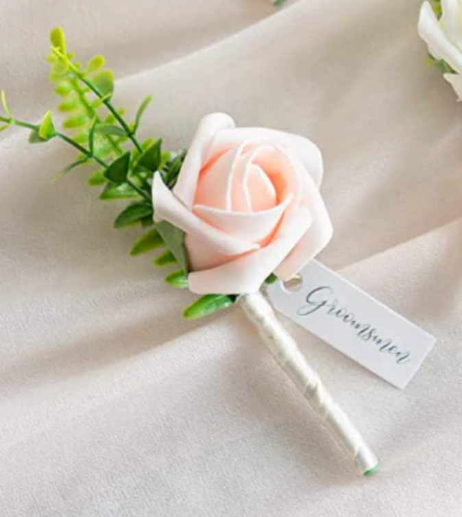 Tender Blush Boutonniere