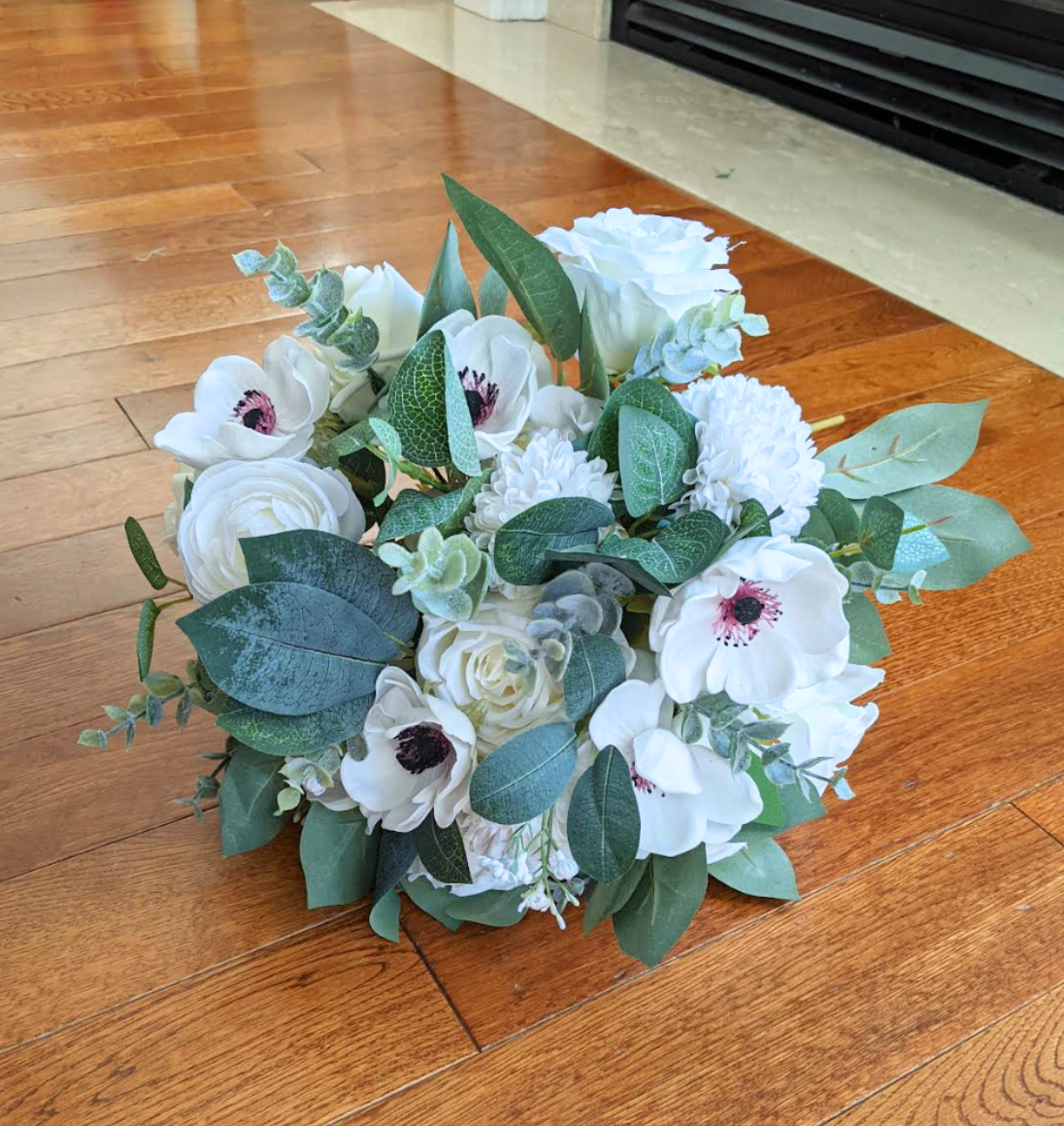 White Anemone Bridal Bouquet – Bushel & Bloom