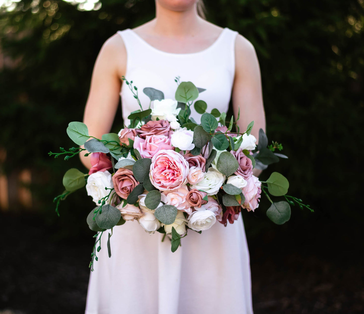 Dusty Pink 15" Bridal Bouquet