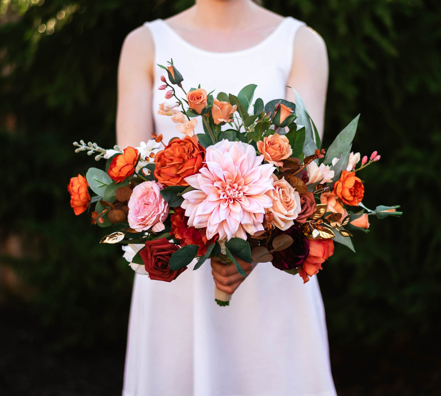 Sunset Terracotta 15" Bridal Bouquet