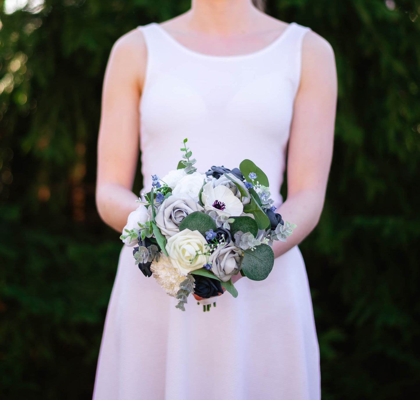 Dusty Blue 7" Bridesmaid Bouquet