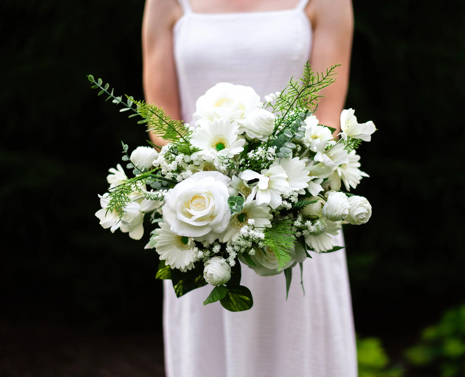 White Daisy & Rose