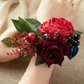 Burgundy & Navy Blue Corsage