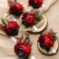 Burgundy & Navy Blue Corsage