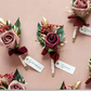 Cinnamon Rose & Burgundy Groom Boutonniere