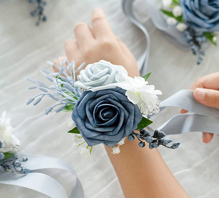 Dusty Blue Corsage