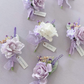 Lilac & Cream Groom Boutonniere