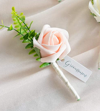 Garden Blush Boutonniere (Blush Pink)