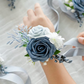 Navy Blue & White Corsage