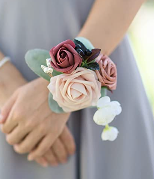 Dusty Rose & Mauve Corsage