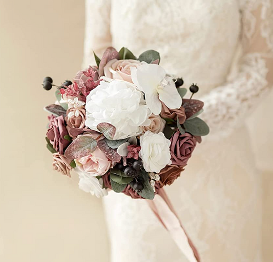 Dusty Rose & Mauve 11" Bridal Bouquet