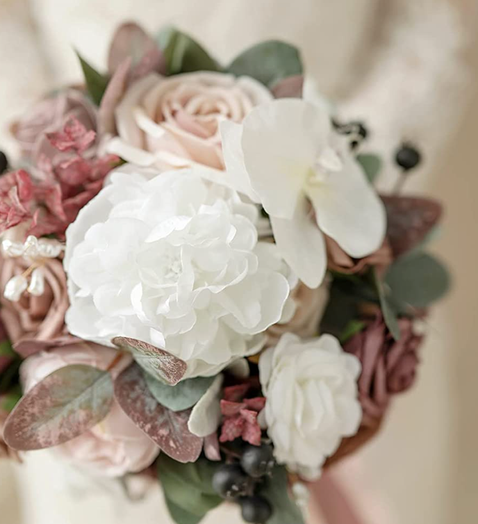 Dusty Rose & Mauve 11" Bridal Bouquet