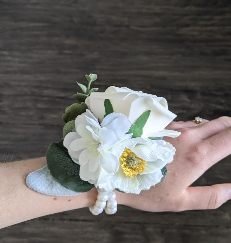 White Wildflower Corsage
