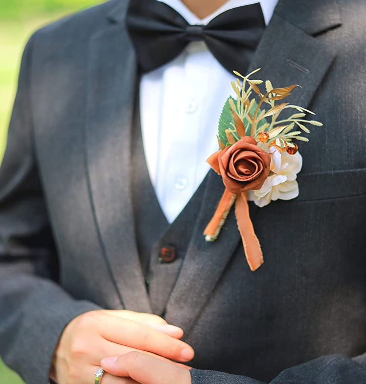 Sunset Terracotta Boutonniere