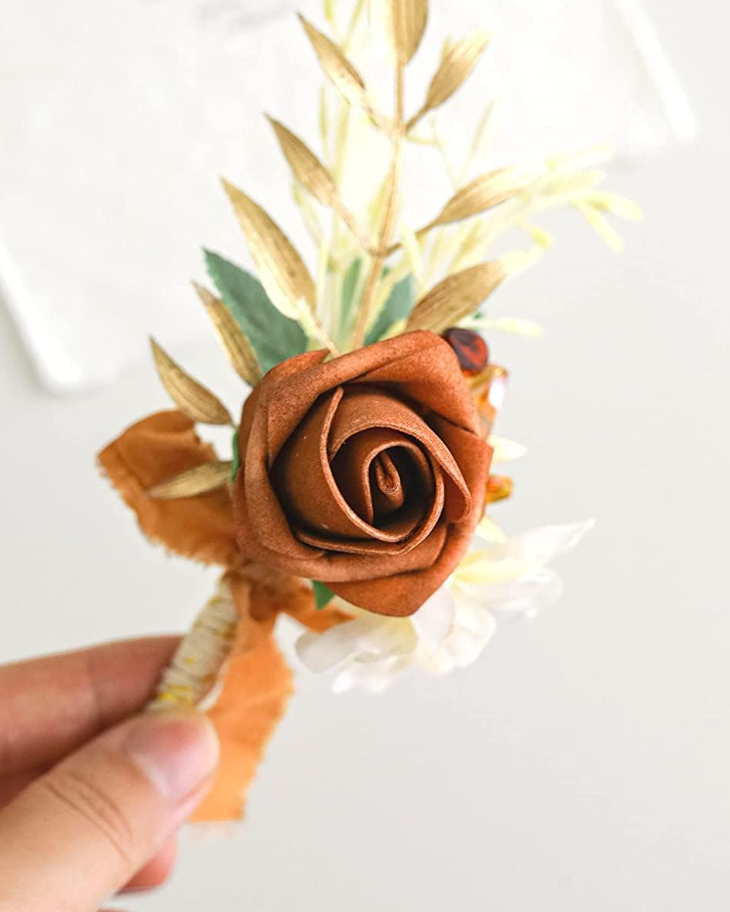 Sunset Terracotta Boutonniere