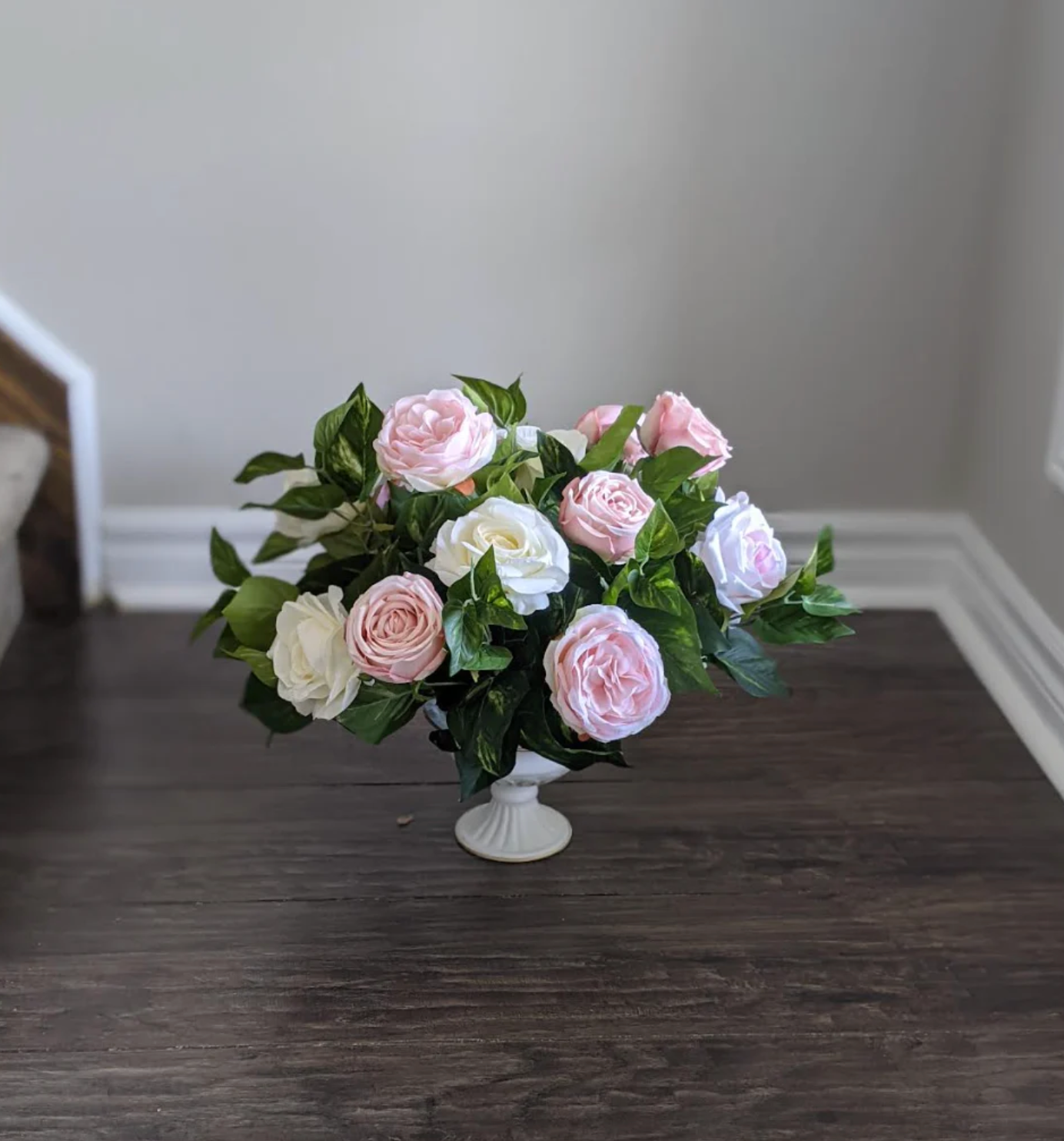 Blush & White Centerpiece