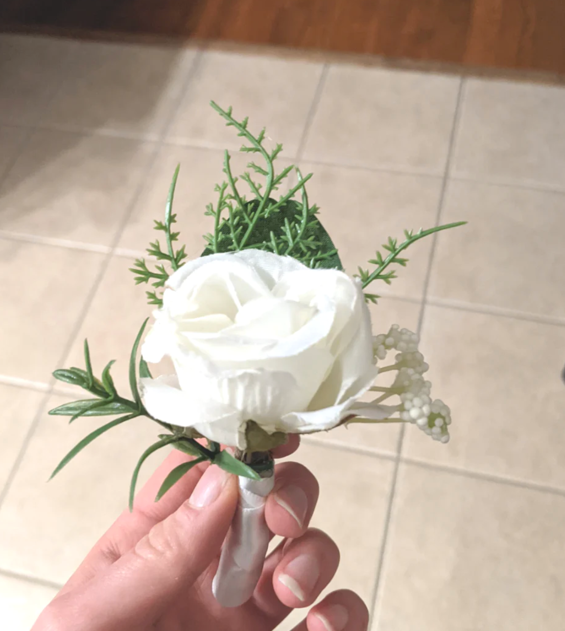 Classic White Boutonniere