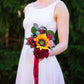Sunflower & Burgundy Bridesmaid Bouquet