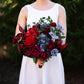 Burgundy & Navy Blue 15" Bridal Bouquet
