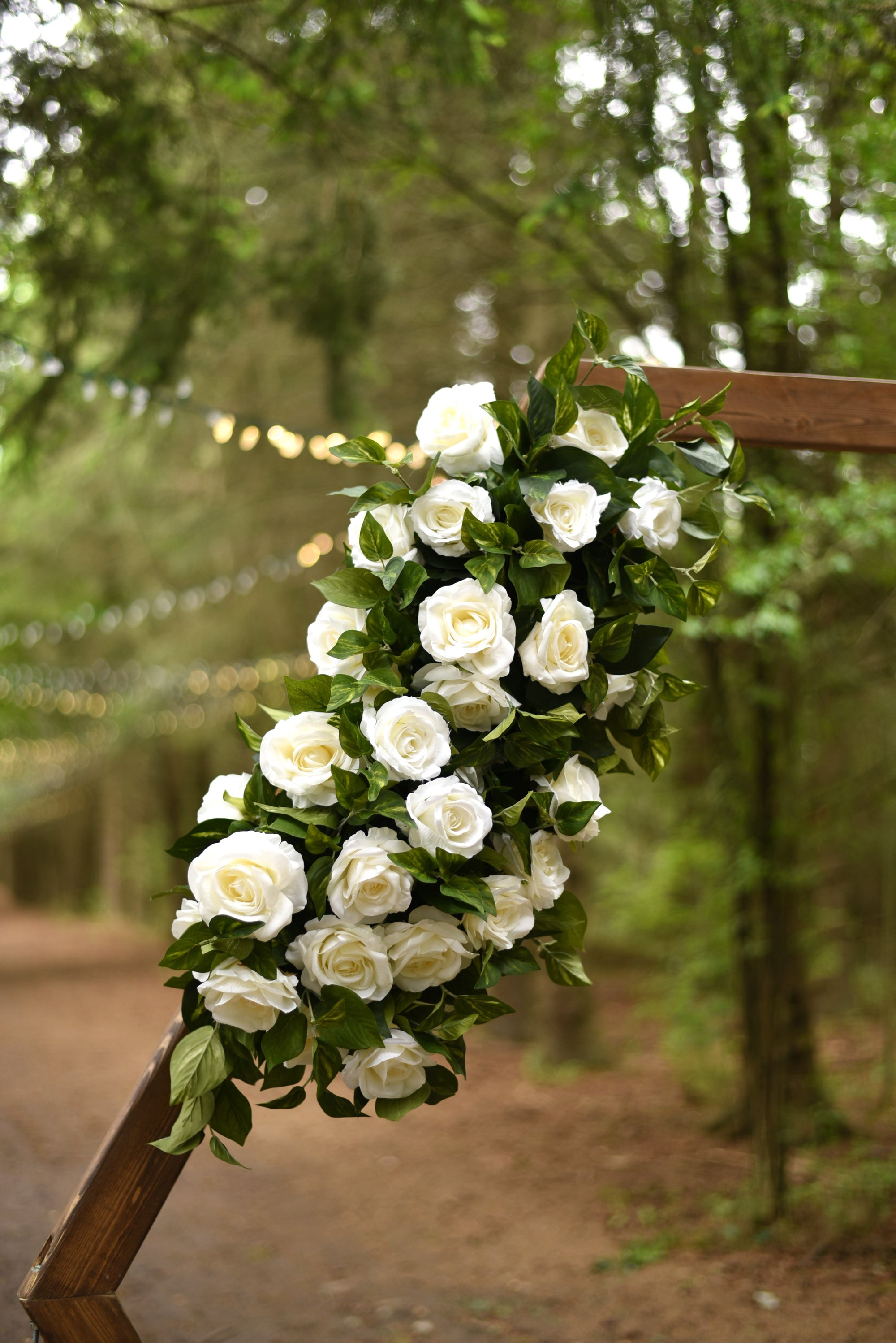 Wooden Hexagon Arch (7') (Flowers Not Included)