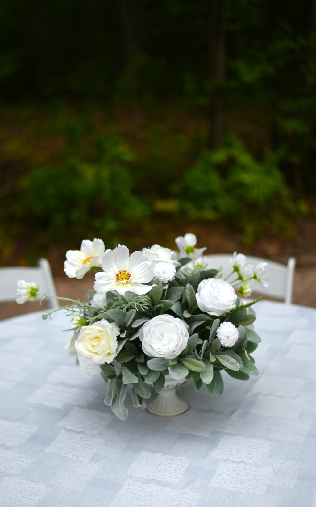 White Wildflower Centerpiece