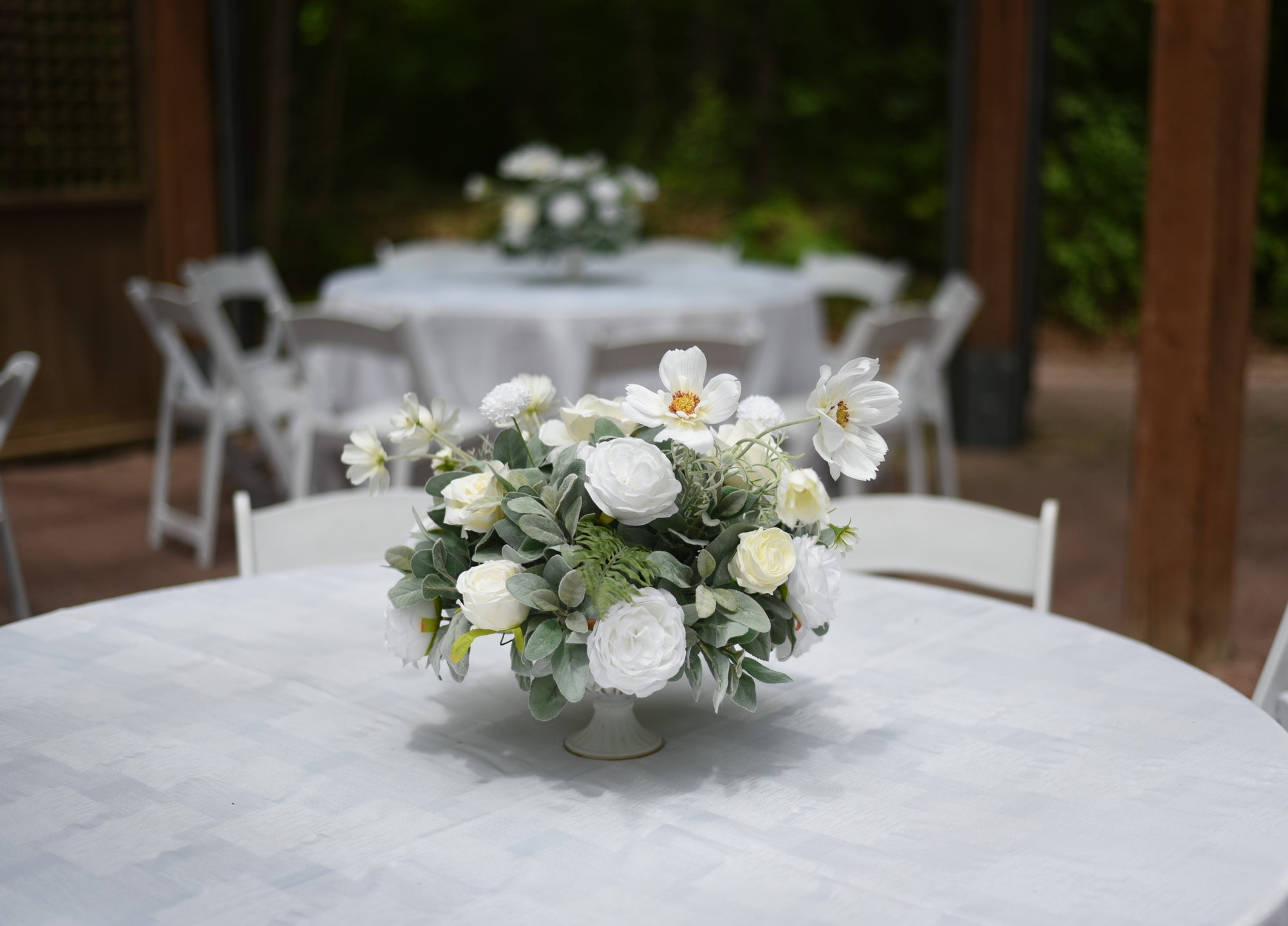 White Wildflower Centerpiece