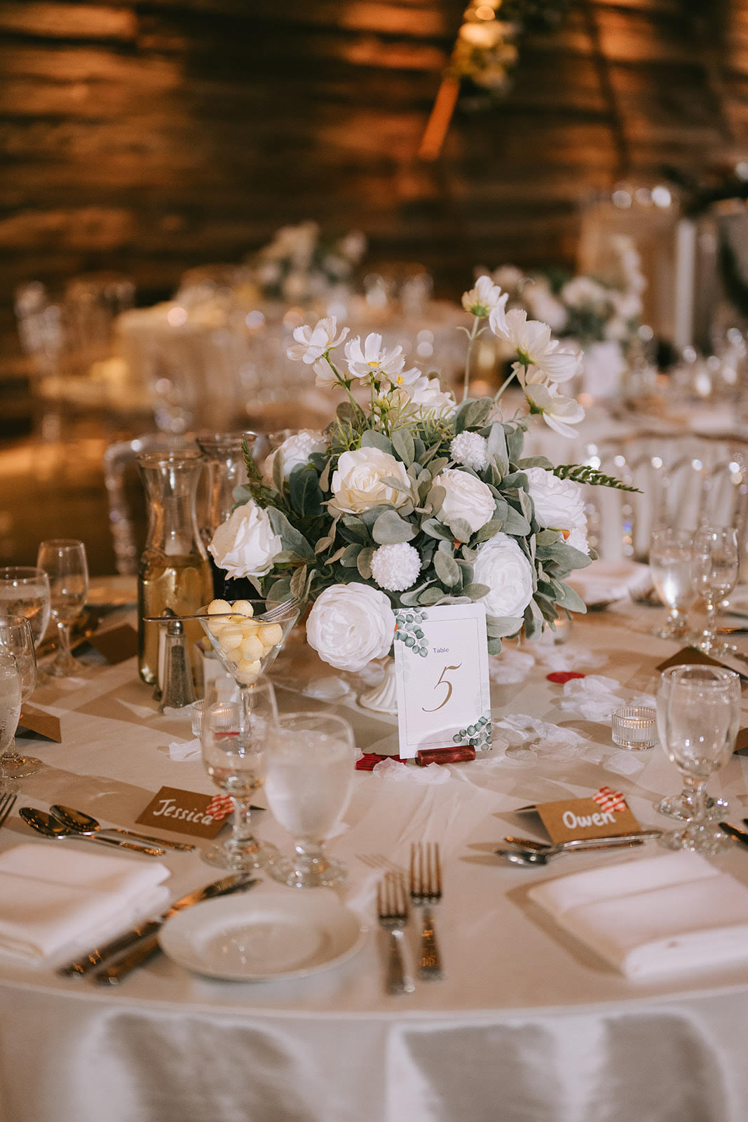 White Wildflower Centerpiece