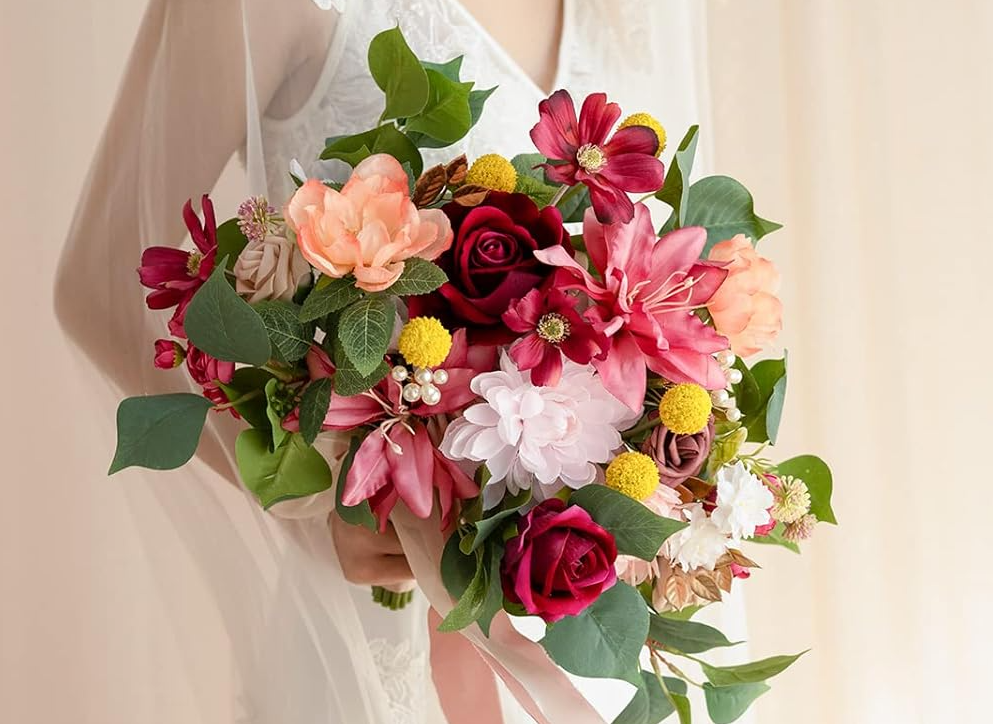 Fuschia 11" Bridal Bouquet