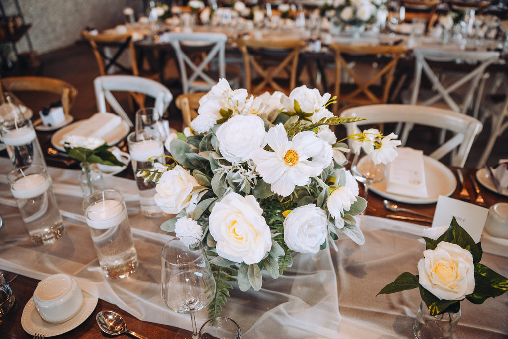 White Wildflower Centerpiece