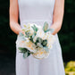White & Sage 7" Bridesmaid Bouquet