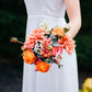Coral Pink & Orange Bridesmaid Bouquet