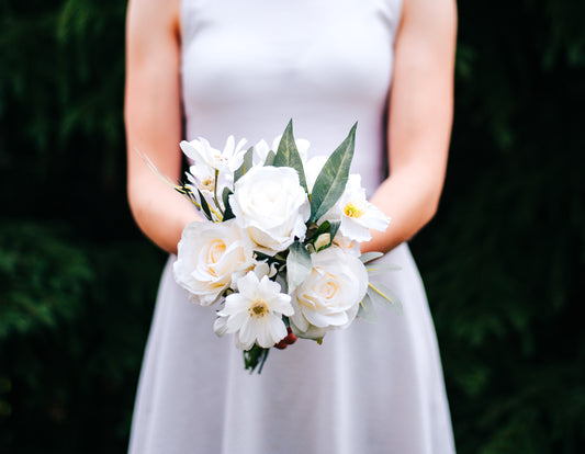 White Wildflower Bridesmaid Bouquet