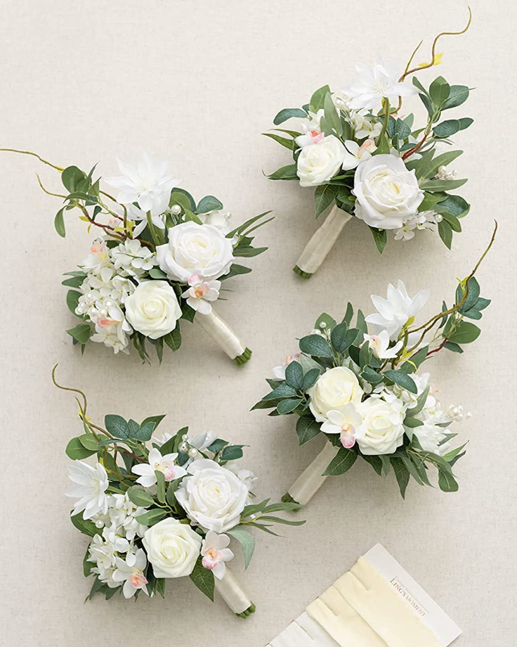 Tropical White 7" Bridesmaid Bouquet