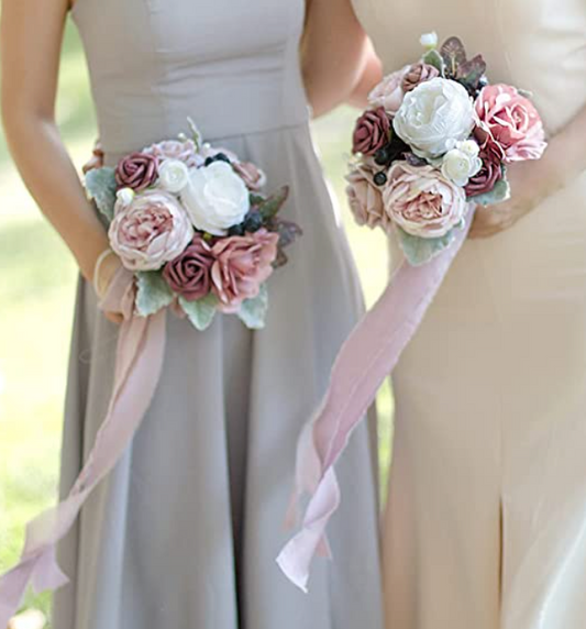 Dusty Rose & Mauve 7" Bridesmaid Bouquet