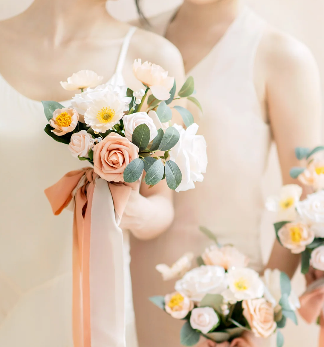 Delicate Peach Bridesmaid Bouquet