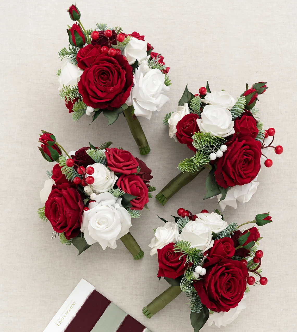 Christmas Red Bridesmaid Bouquet