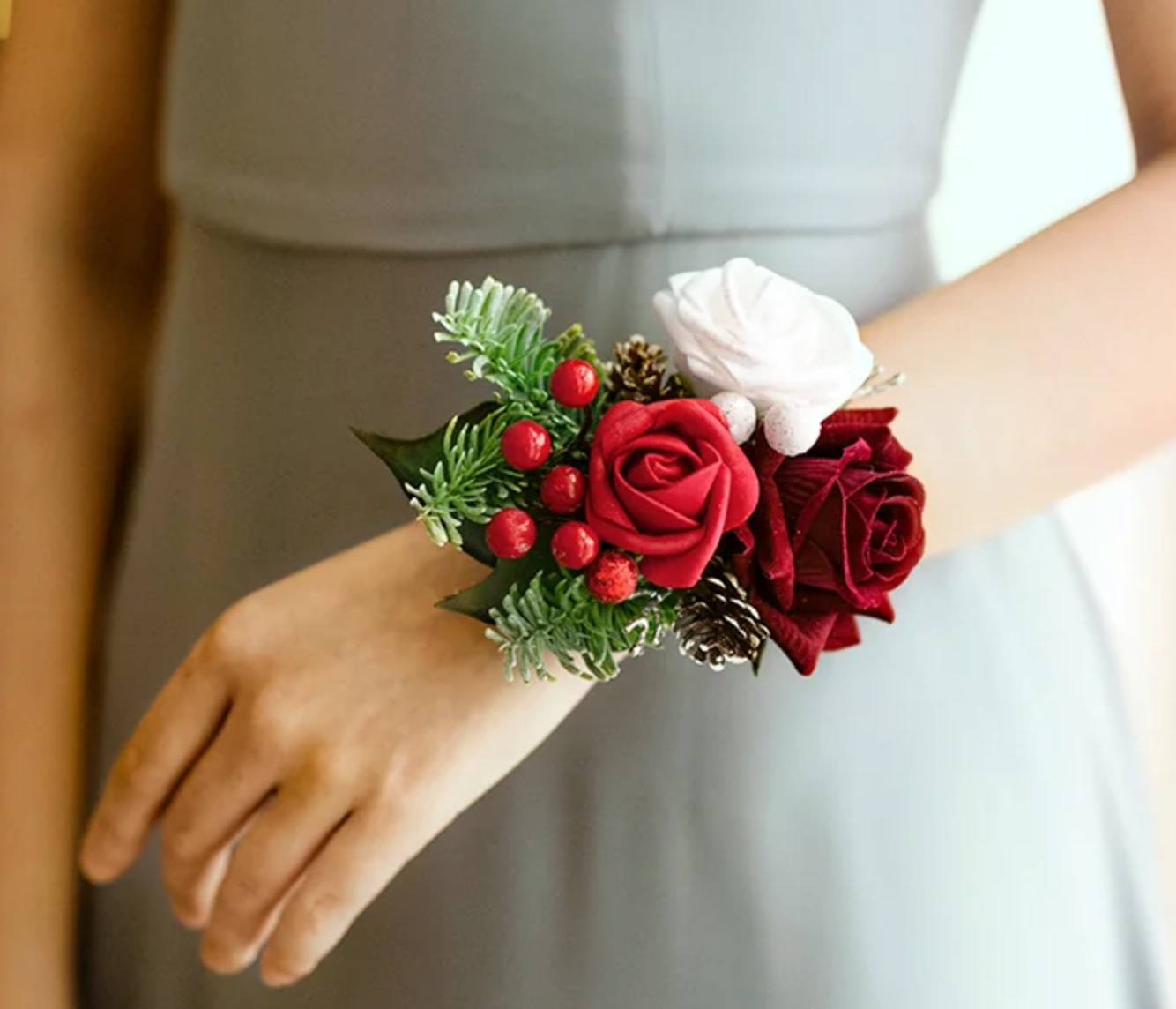 Christmas Red Corsage