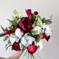 Burgundy & White Bridal Bouquet