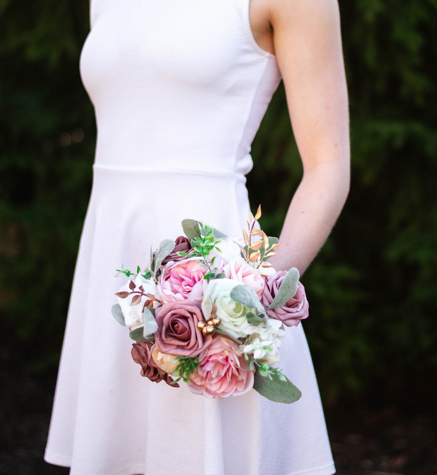 Dusty Pink 7" Bridesmaid Bouquet