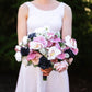 Dusty Rose & Navy 11" Bridal Bouquet