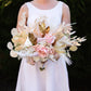 White & Gold 15" Bridal Bouquet