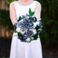 Navy Blue & White 11" Bridal Bouquet